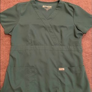 Green grey’s scrub top